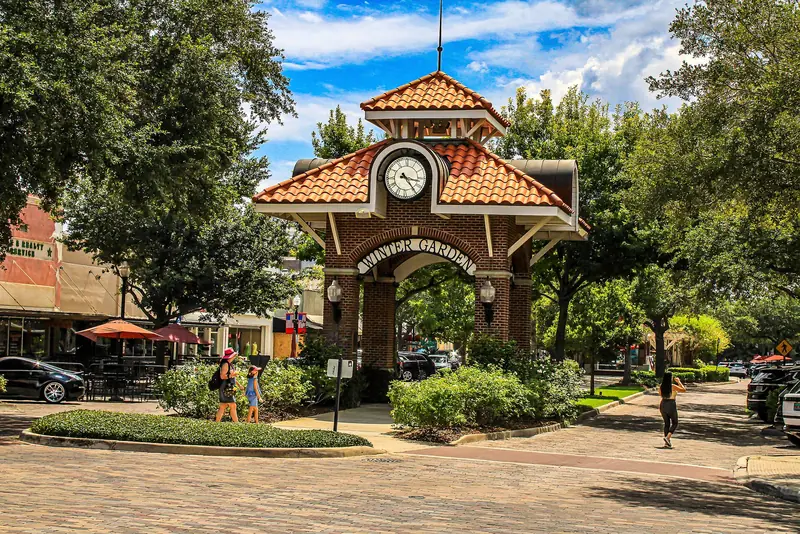 Winter Garden shopping district in Orlando